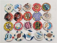 20 Various Washington State Casino Chips