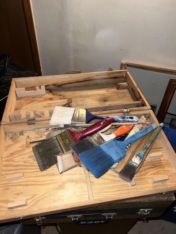 Wooden Painters Tool Box