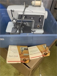Singer Touch & Sew sewing machine with attachments