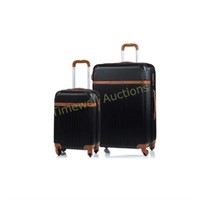 29  20 CHAMPS Black Luggage Set (2-Pc)