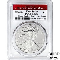 2020-S Silver Eagle PCGS MS69 First Strike