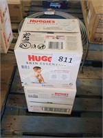 2-36ct huggie skin essentials diapers size 6
