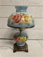 Vintage Hand Painted Hurricane lamp