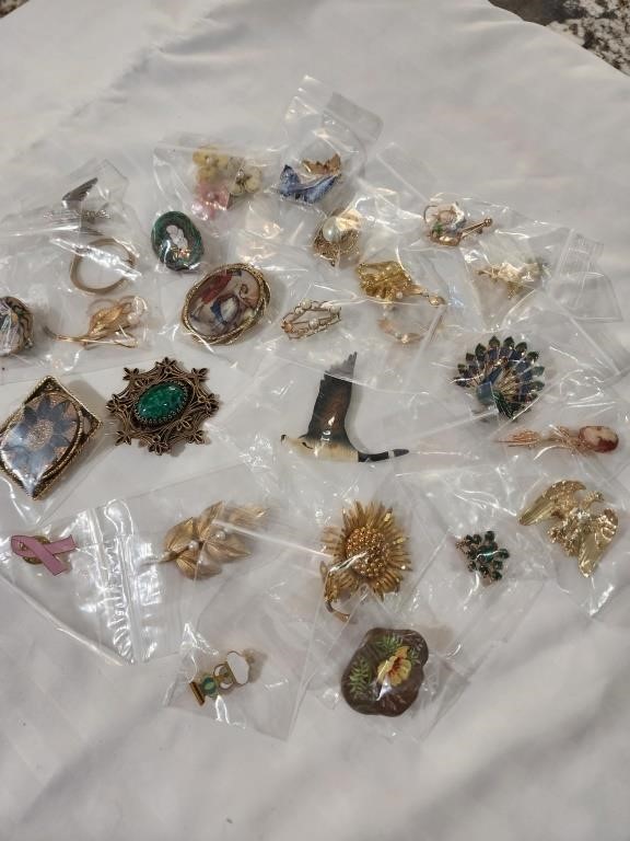 Vintage Pin Backs and Brooches