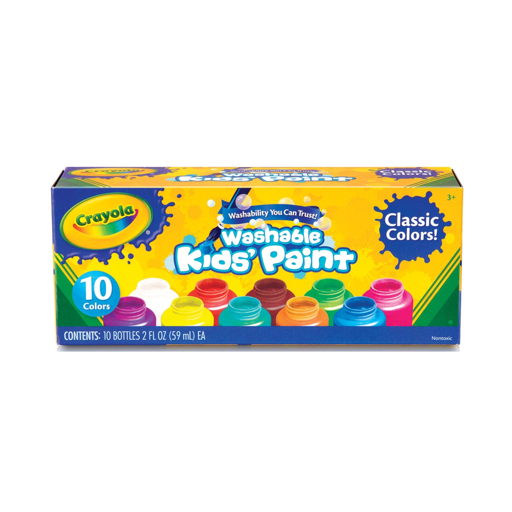 Crayola 10 Washable Kid's Paint, 225 X 9840g