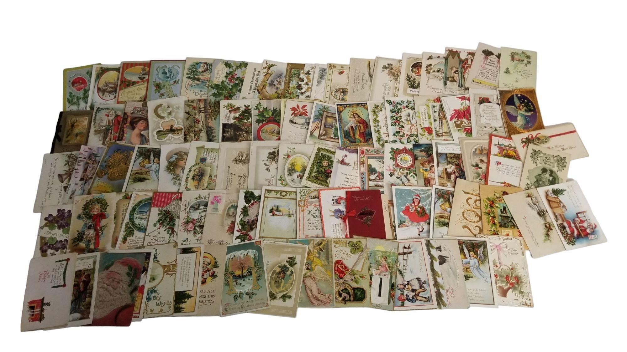 100+ Antique Christmas Postcards 1900-1919