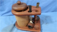 Vintage Pipe Stand, Tobacco Storage & Falcon Pipe