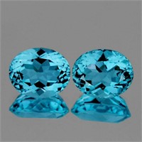 Natutal  Intense Sky Blue Topaz Pair 12 x 10 MM -