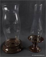 Pair of PartyLite Hurricane Lamps