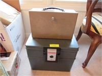 Two Assorted Lock Boxes, Large Safe - Open but No