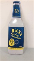 Ricks spiked lemonade tin bottle sign. 25x7.5