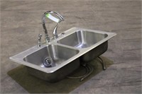 Sink W Faucet Approx 33"x22"