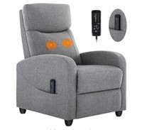 Modern Massage Recliner - Gray