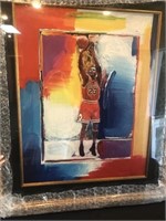 Lg Framed Michael Jordan Print 43' X 32"
