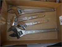 Snap-on adjustable wrenches