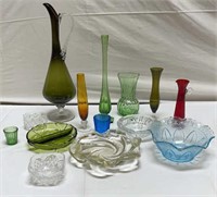 Beautiful Unique Colored Glass Lot