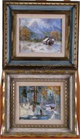 Dorothy L. Larsen (2) 8x11 O/C Winter Landscapes