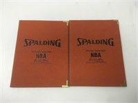 Two Spalding NBA Basketball Ball Skin Folders