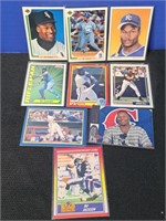 (9) Assorted Bo Jackson Baseball/Football Cards