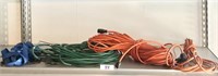 Nylon tiedown strap, extension cords