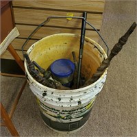 Bucket of Drill Bits & Tools