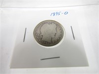 1895-O Barber US Silver Quarter