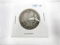 1909-O Barber US Silver Half Dollar