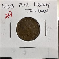 1903 FULL LIBERTY INDIAN HEAD PENNY CENT