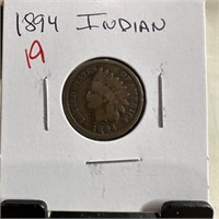 1894 INDIAN HEAD PENNY CENT
