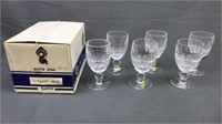 6 Waterford Crystal Glasses Hand Made In Ireland