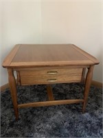 Solid wood lamp table