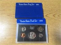 2 u.s. coin proof sets