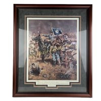 Civil War Print Art framed and matted, featuring