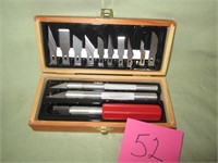 Exacto Knife & Blade Set (in wooden case)