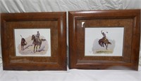 2 Fredrick Remington Western Horse Prints