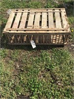 WOODEN CHICKEN CRATE