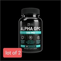 Lot of 2, Alpha GPC 500mg Capsules | 80 Count | Su