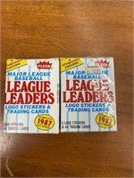Fleer 1987 League Leaders baseball cards