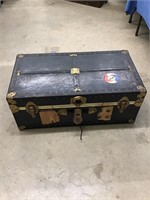 Vintage Foot Locker Travel Trunk with Stickers