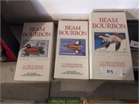 3 beam bourbon bottles- US fish and wildlife duck