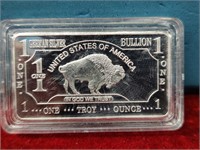Buffalo Dollar Silver Plated Bar