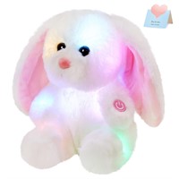 BSTAOFY 8'' Easter Light up White Bunny Soft Plush