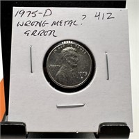 1975-D ALUMINUM? MEMORIAL PENNY CENT WRONG METAL?