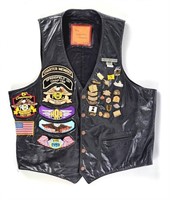 1980's Customized HOG Member Leather Vest