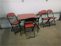 Card table with 5 matching chairs, great deal!
