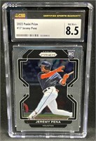 2022 Prizm Jeremy Pena Rookie Card CGC 8.5