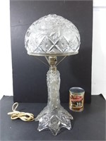 Lampe vintage en verre taillé
