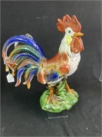 Glazed Ceramic Rooster, 15"h