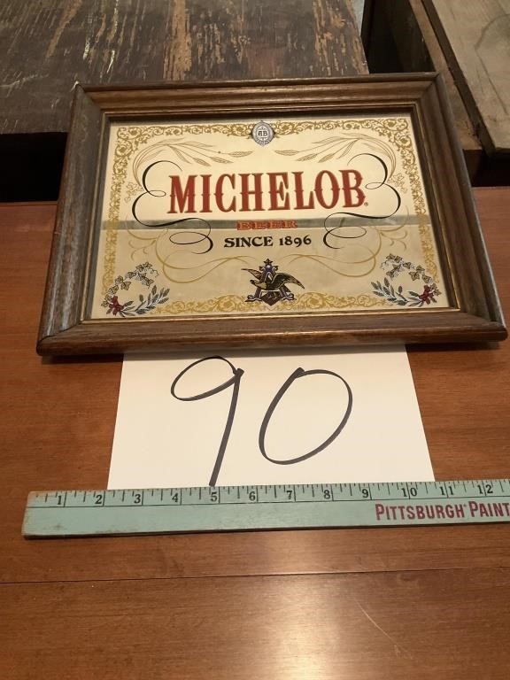 VINTAGE MICHELOB BAR MIRROR