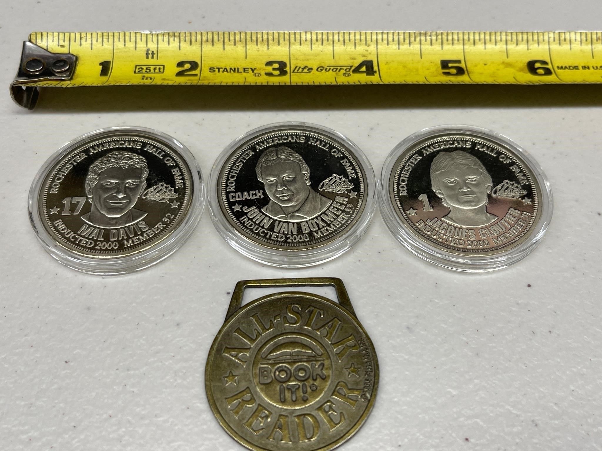3 XEROX CO ROCHESTER AMERICAN HALL OF FAME COINS